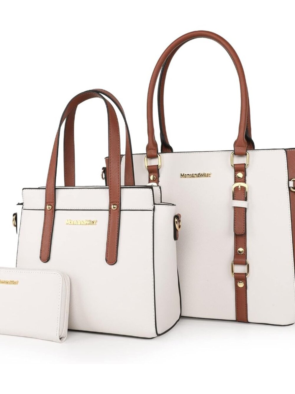 3PCS Purses for Women Tote Bag and Wallet Set Shoulder Satchel Handbags
